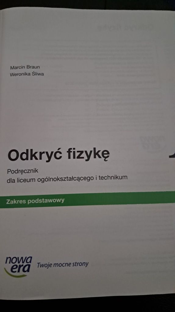 Podręcznik Odkryć fizyke klasa 1