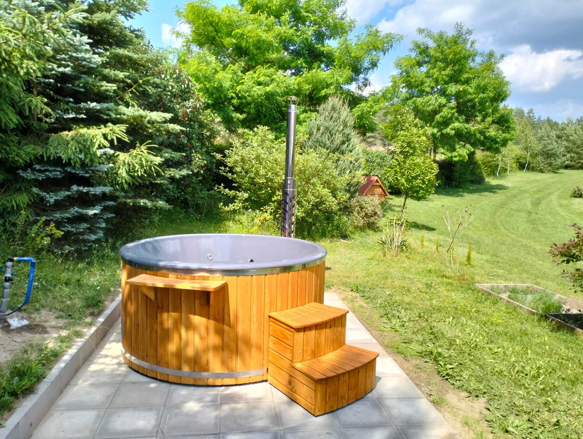 KOMPLETNA Balia ogrodowa Gorąca Beczka Jacuzzi