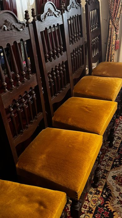 Conjunto 8 cadeiras estilo antigo