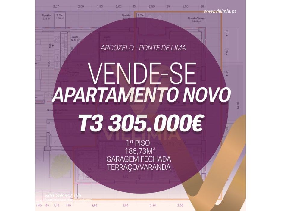 Apartamento Novo T3 - Arcozelo - Ponte de Lima