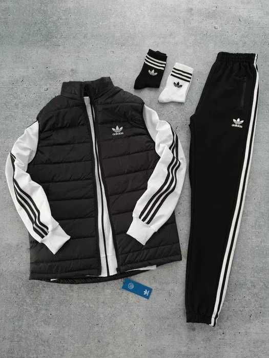 Спортивный костюм мужской + жилетка Adidas осенний весенний адидас