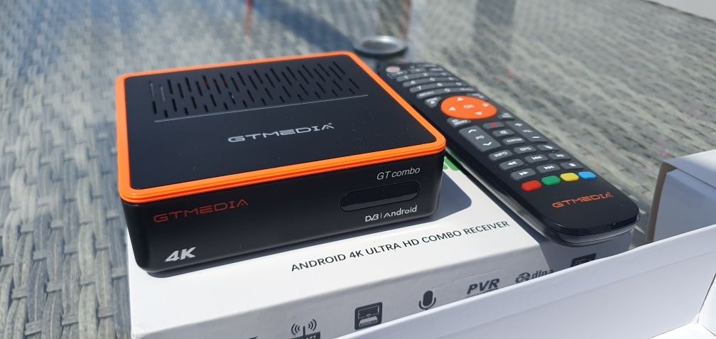GTMEDIA Combo Tuner satelitarny i telefizji naziemnej DVD-T Hevc