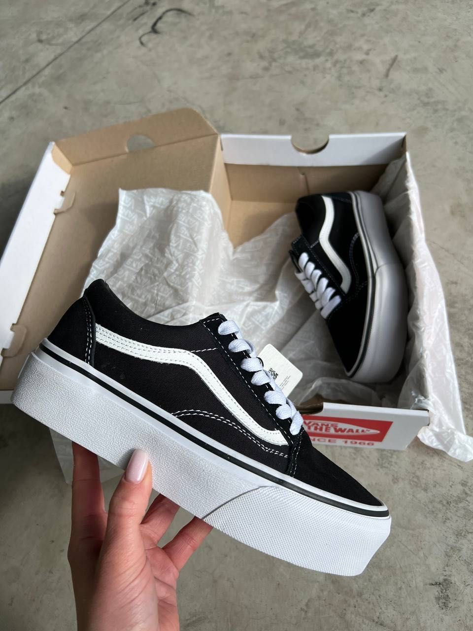 Женские Кеды Vans Old Skool Platform Black White 36-41 Хит Сезона!