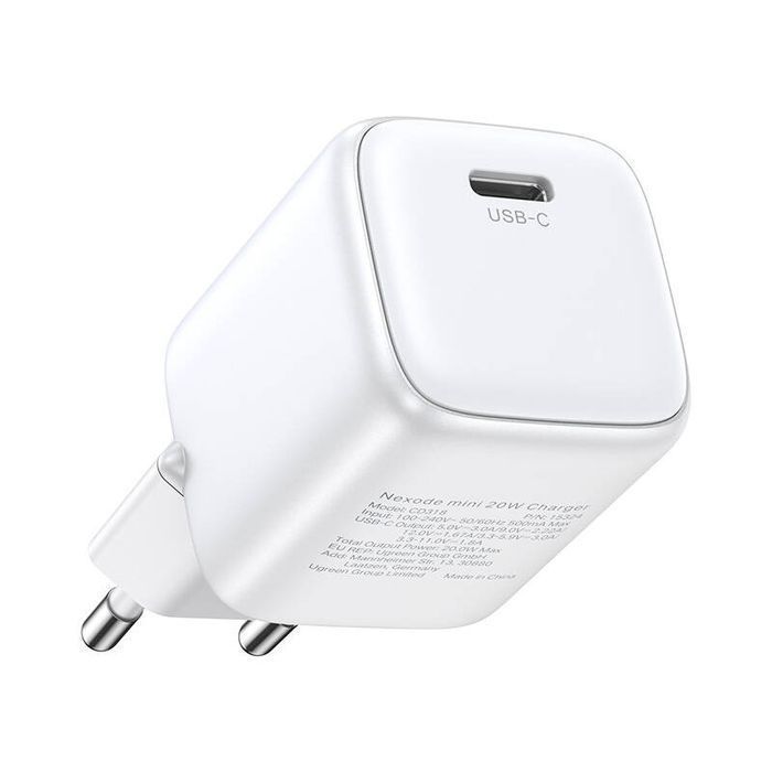 Nexode 30W Gan, (Biała) Sieciowa Ładowarka Ugreen Usb-C, Pd3.0, Qc4.0,