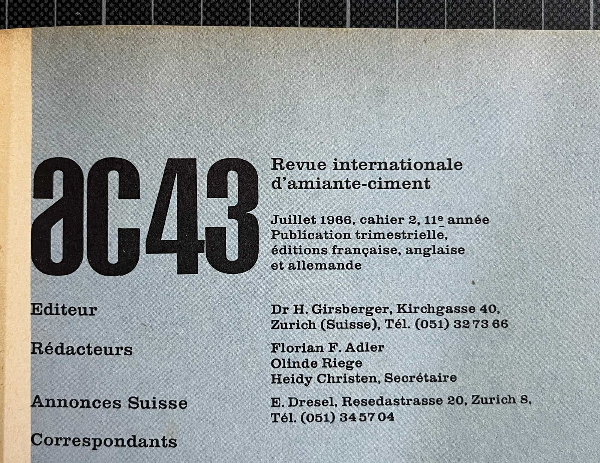 AC - Revista Internacional Cimento-Amianto (1965/66/67/68/69/78/81/85)