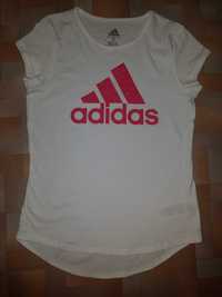 Футболка белая, логотип с блестками Adidas, Адидас размер L/G 14