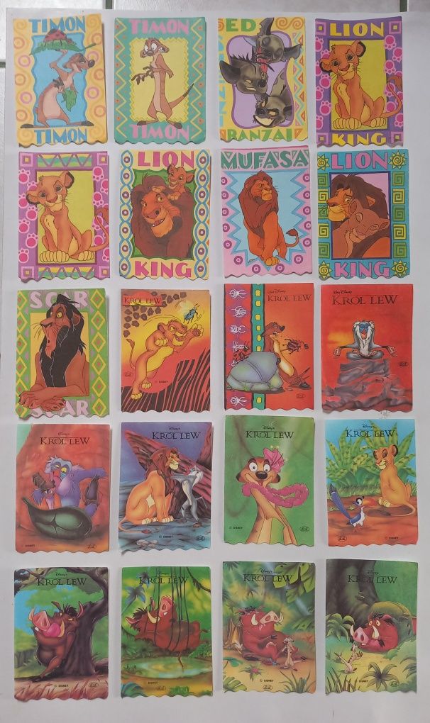 Karteczki kolekcjonerskie 90 szt Król Lew