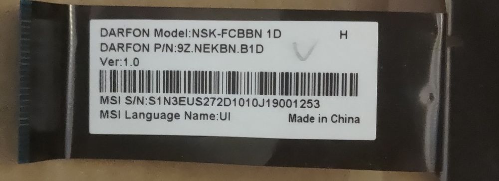MSI GE63, GE73, GS75 оригігальна клавіатура.