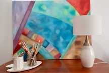 Pintura original abstrata em tela 116x89 cm