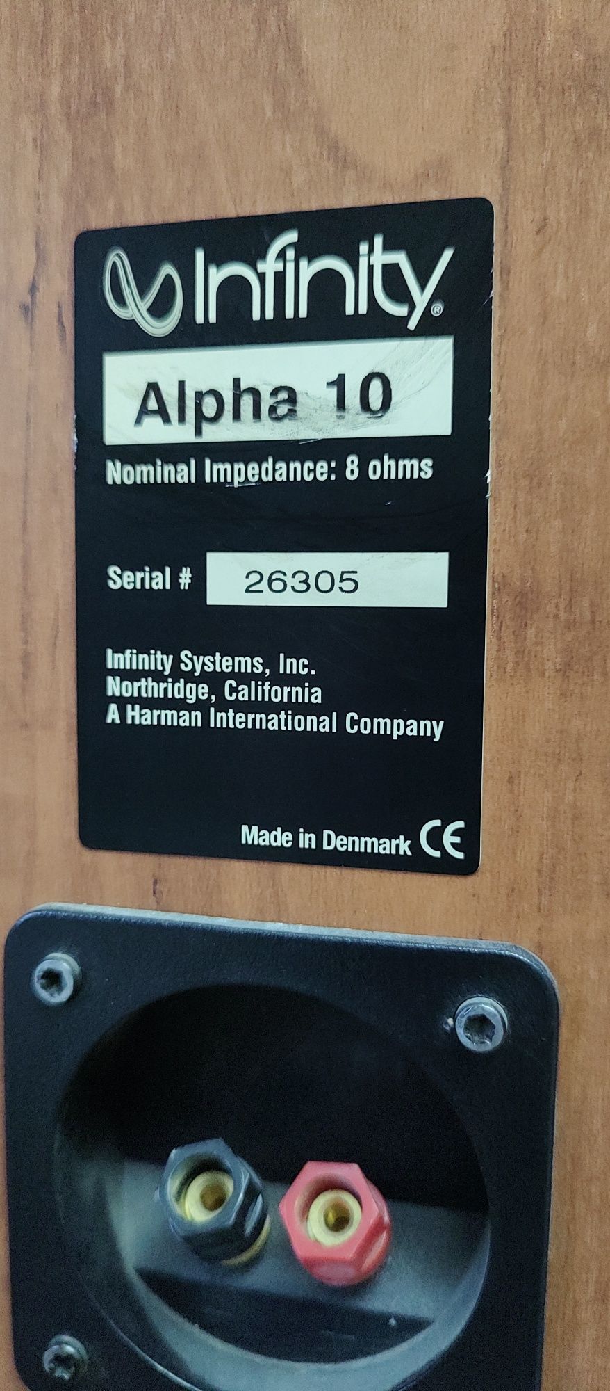 Kolumny, monitory Infiniti Alpha 10