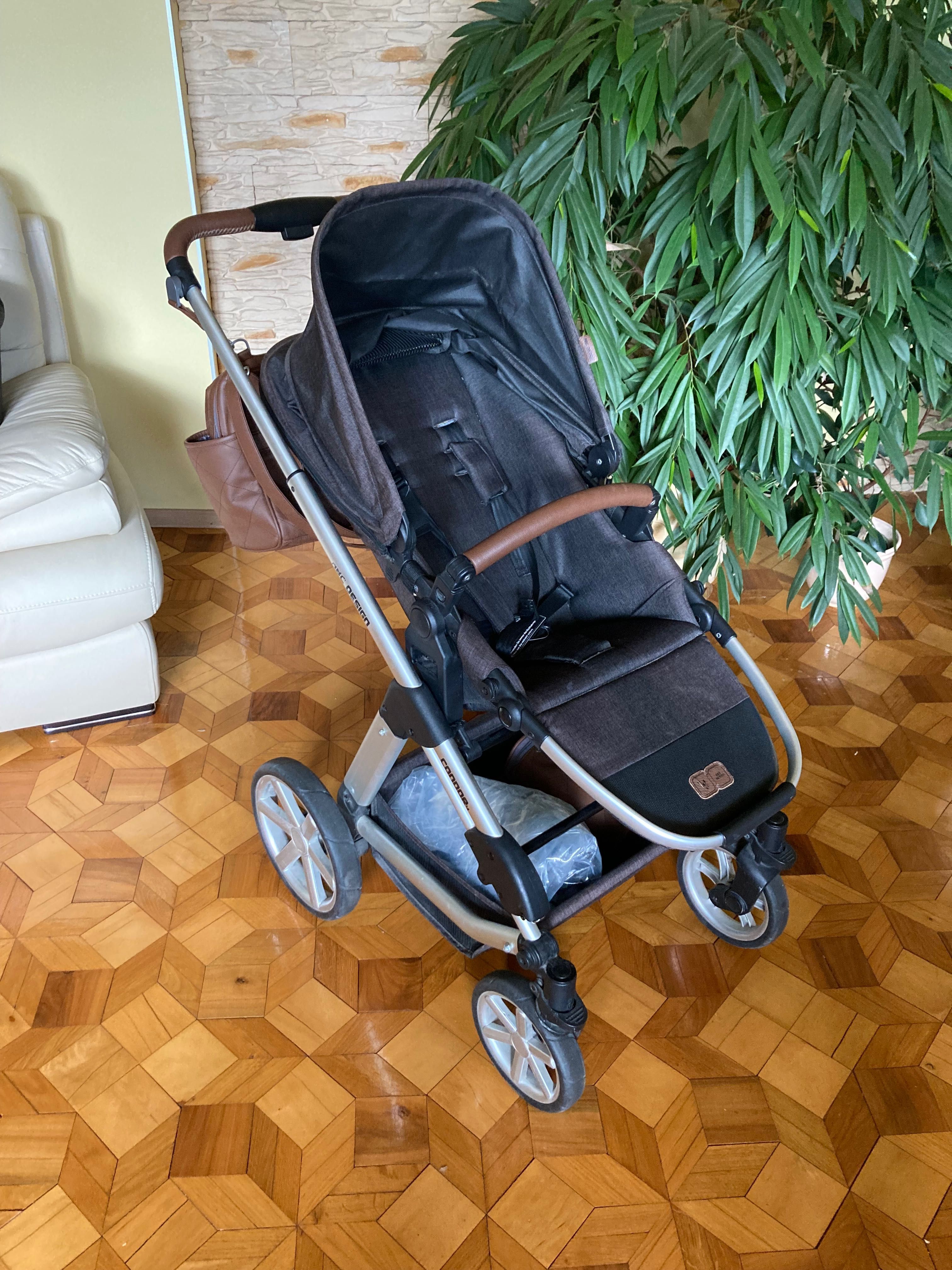 Wozek ABC Design 2w1 + dodatki