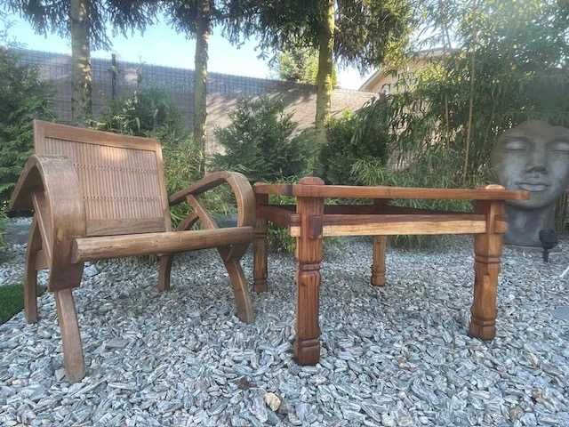 Fotel drewniany drewno egzotyczne