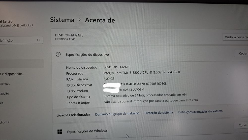 PC portátil Fujistu