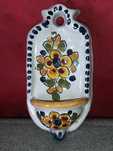 Stara Hiszpańska kropielnica ceramiczna Majolika retro Vintage