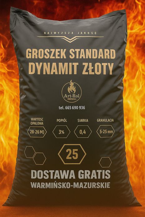 Groszek DYNAMIT ZŁOTY 28–26 MJ | 1450 zł/t | Dostawa War-Maz gratis