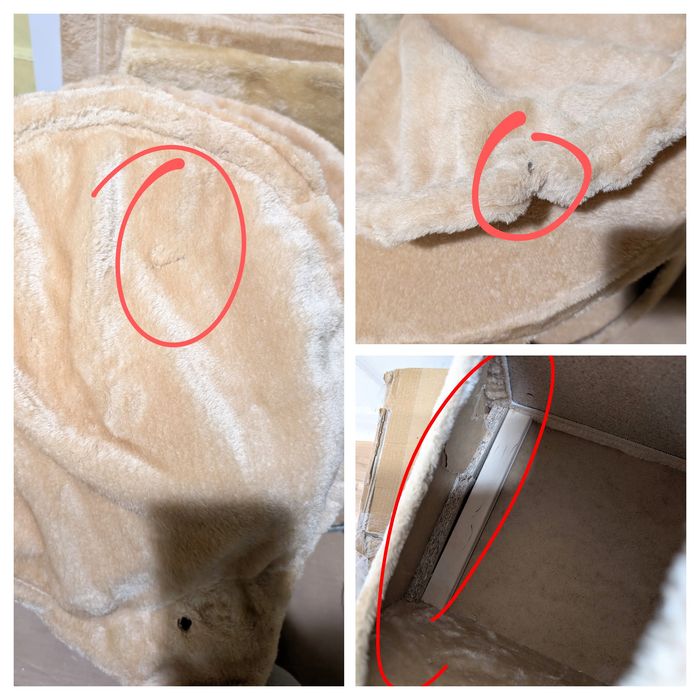 Atlas Drapak Sufitowy dla Kota Beżowy 92x76x241–272cm WIELKI WYSOKI US