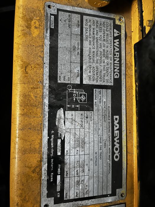 Daewoo D20S Części Wózek widłowy silnik