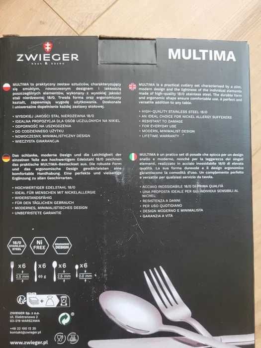 NOWY komplet sztućców Zwieger Multima zestaw sztućce 24 szt. 24 elem.