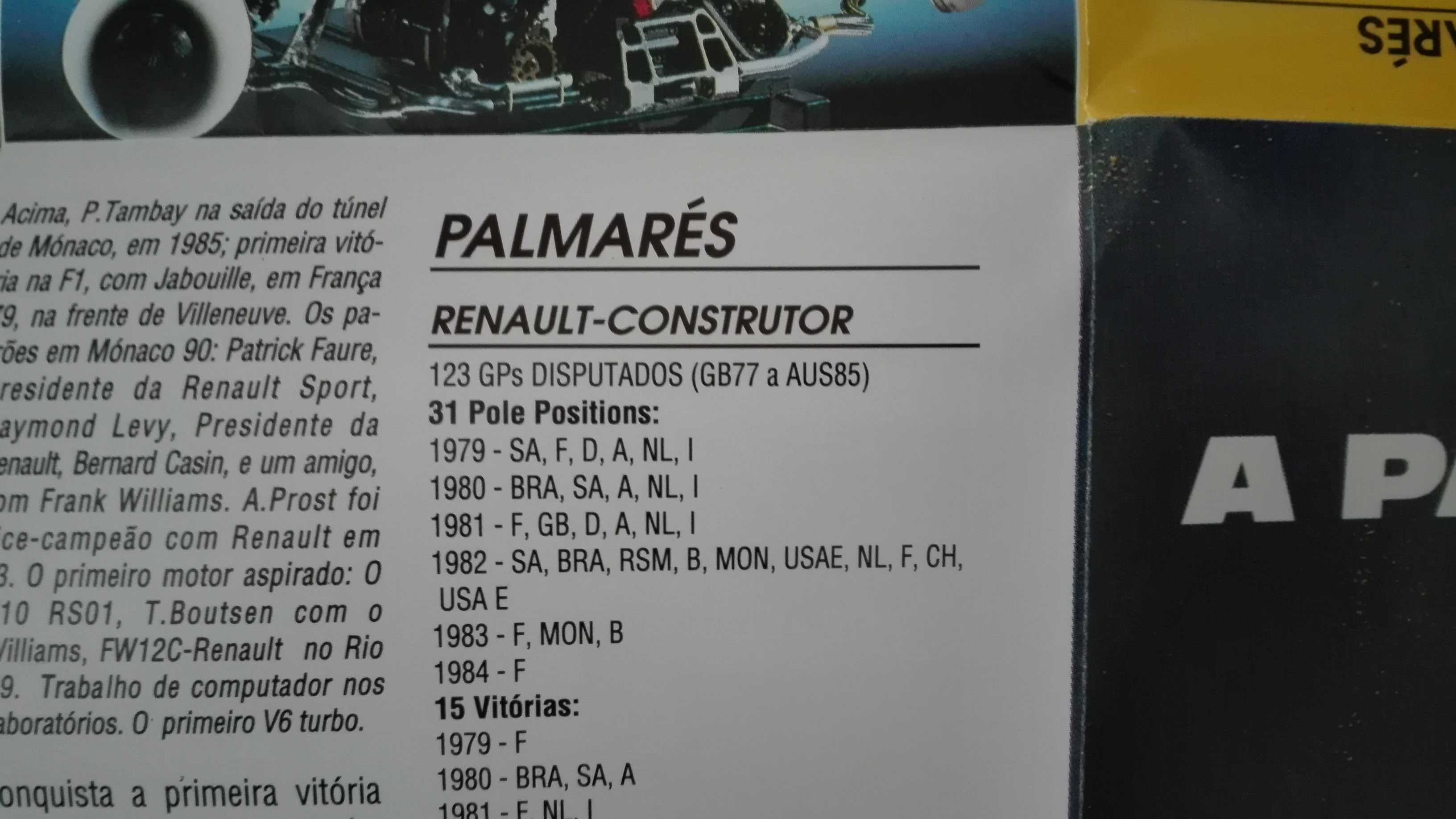 Brochura Poster Renault Williams 1992