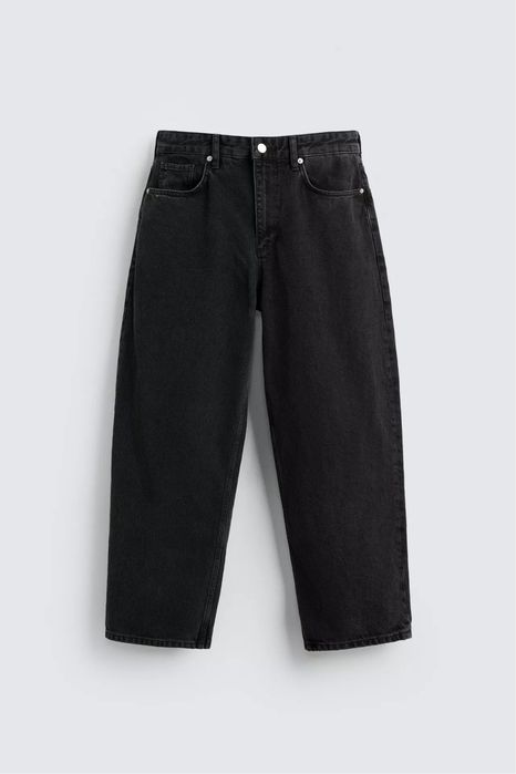 Джинси ZARA чоловічі TAPERED WIDE FIT ЧОРНИЙ | 9942/370/800
