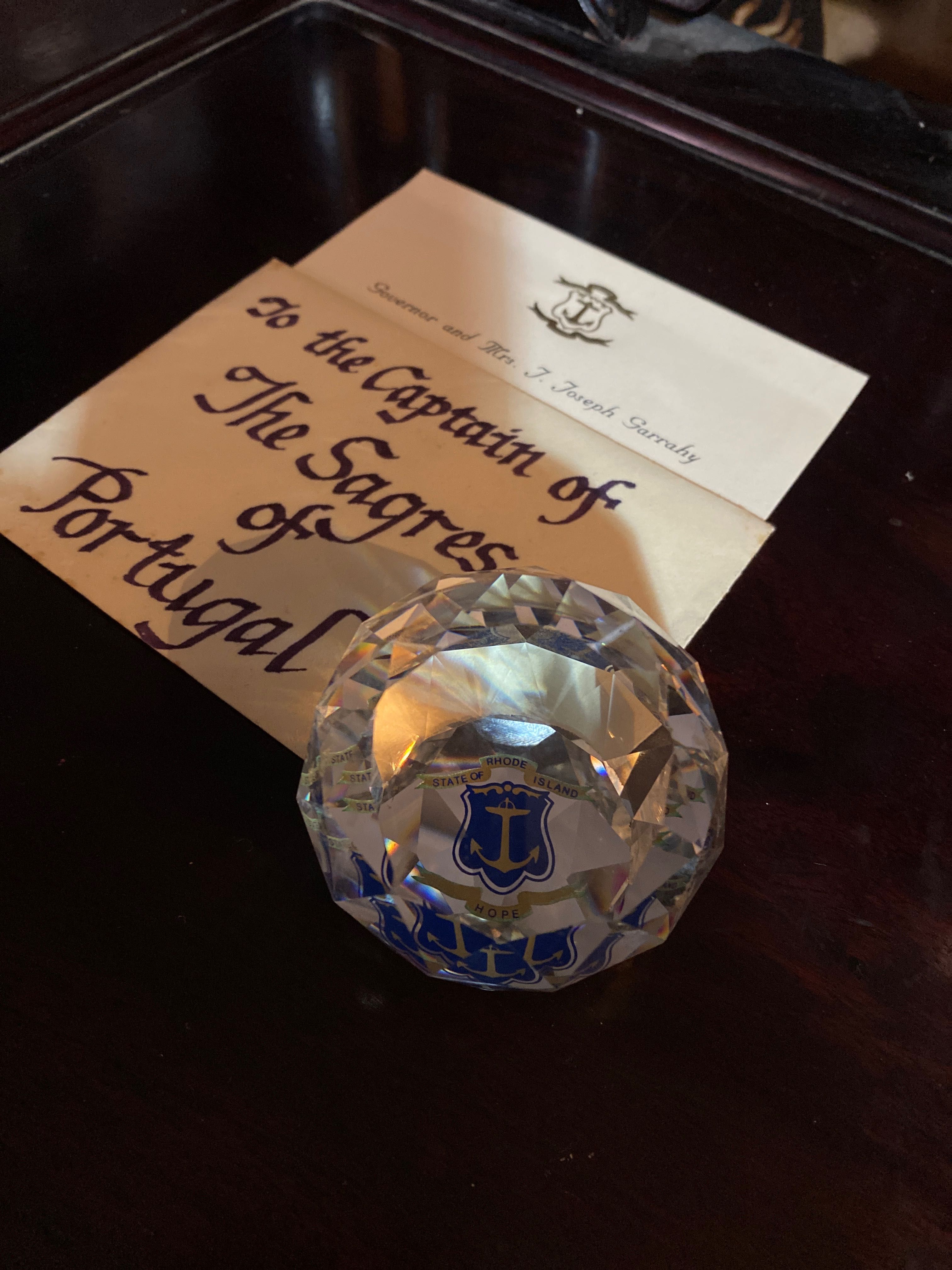 Pisa Papéis Cristal Prenda Diplomática Governador 6 cm diâmetro