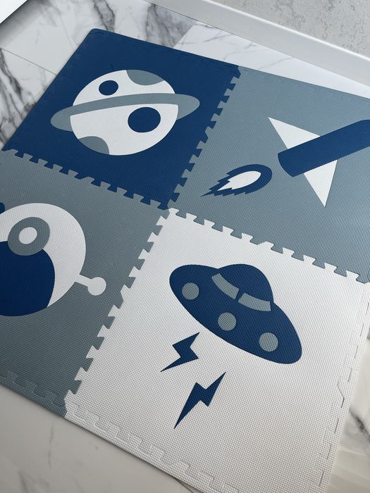 Дитячий, розвиваючий ігровий килимок-пазл «Космос»