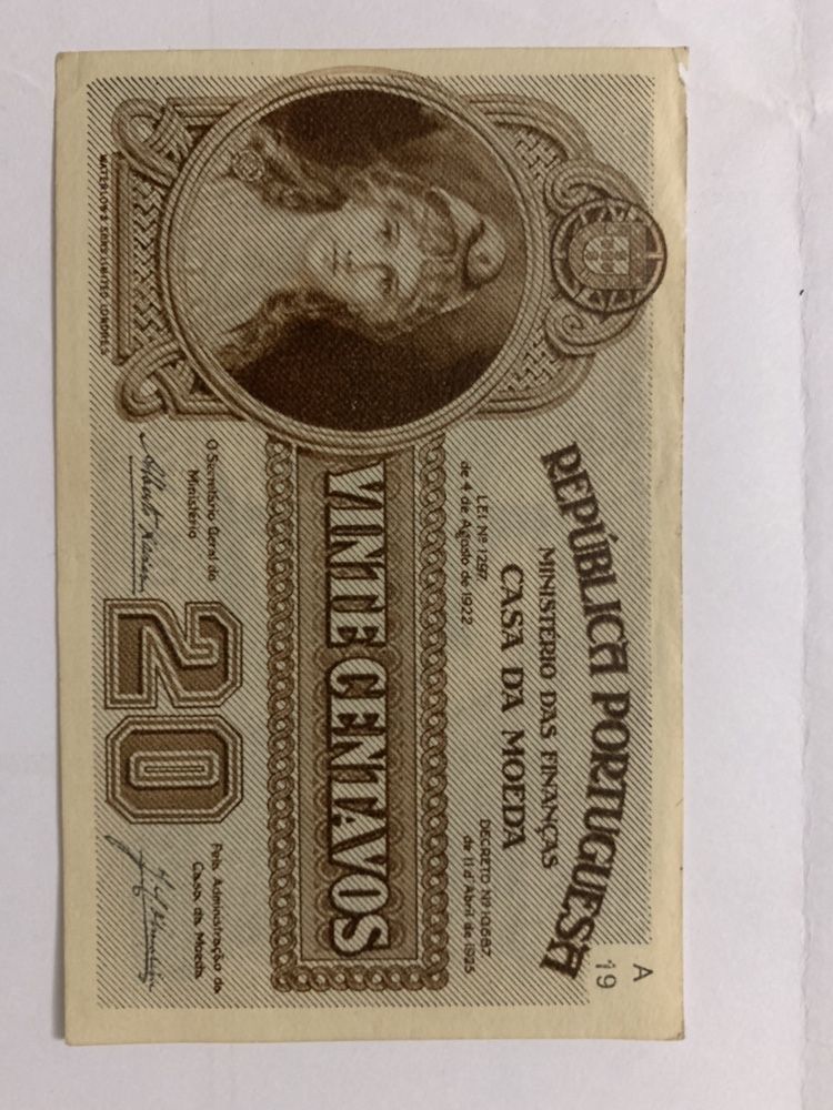 Nota 20 centavos 1922/25