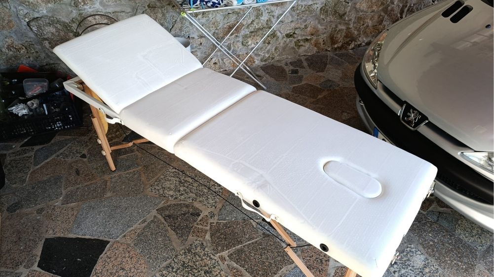 Cama de Massagem Dobrável PHYSAMARSEILLE Branca