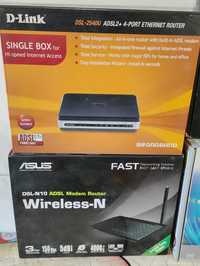 Wi-Fi роутер. Маршрутизатор. D-Link DSL-2540U. Asus Wireless-N DSL-N10