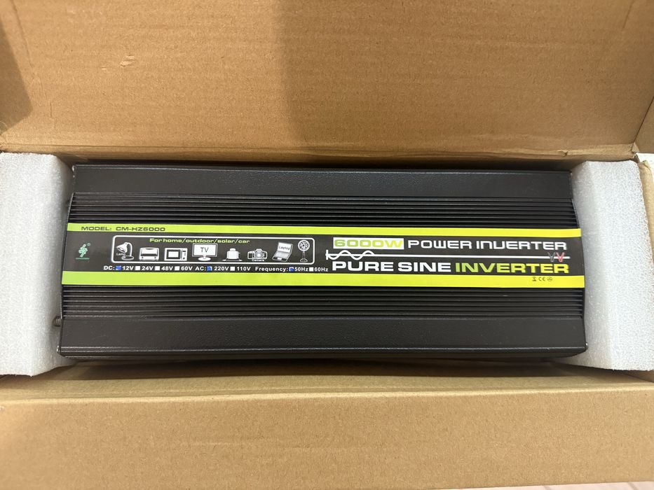 ІНВЕРТОР ЧИСТИЙ СИНУС 6000/8000 W 12 вольт для котла, холодильника