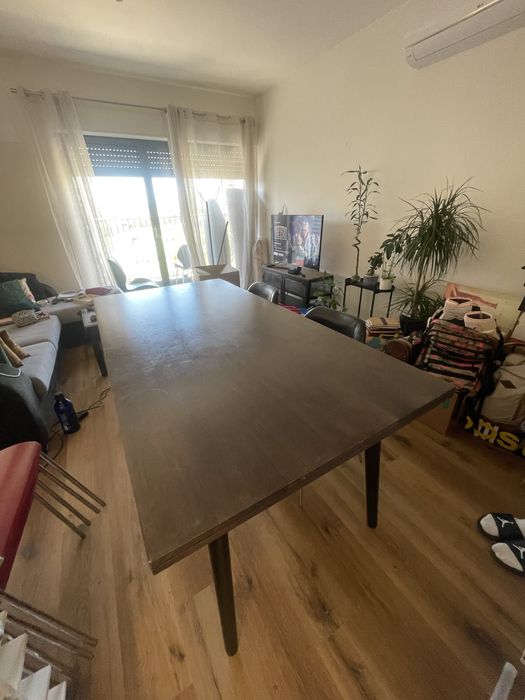 Mesa grande retangular sala madeira