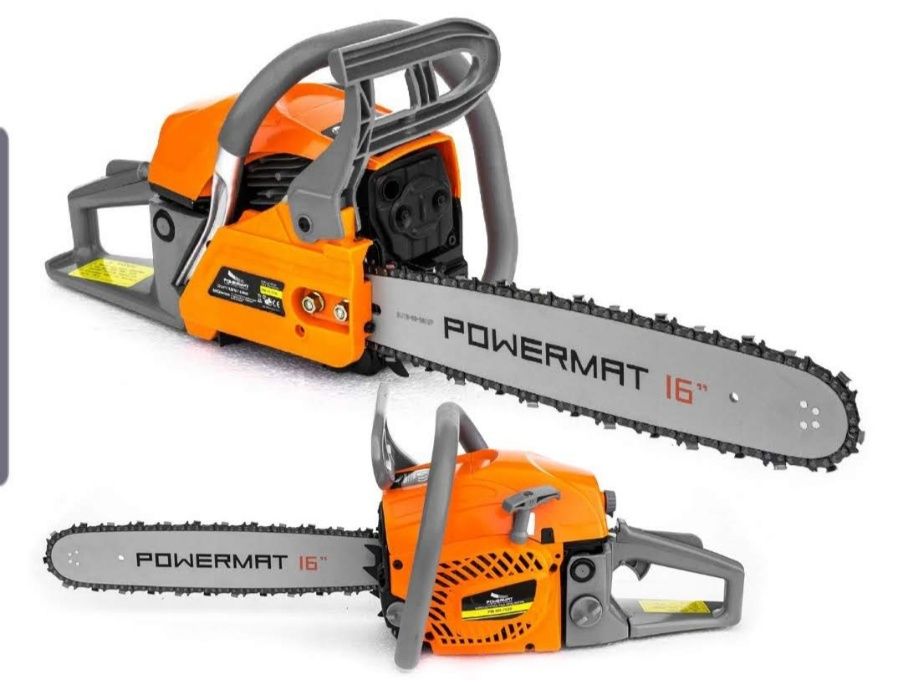 Piła Spalinowa POWERMAT 16" 40cm Prowadnica 4.9km Mocna Dobra Pilarka