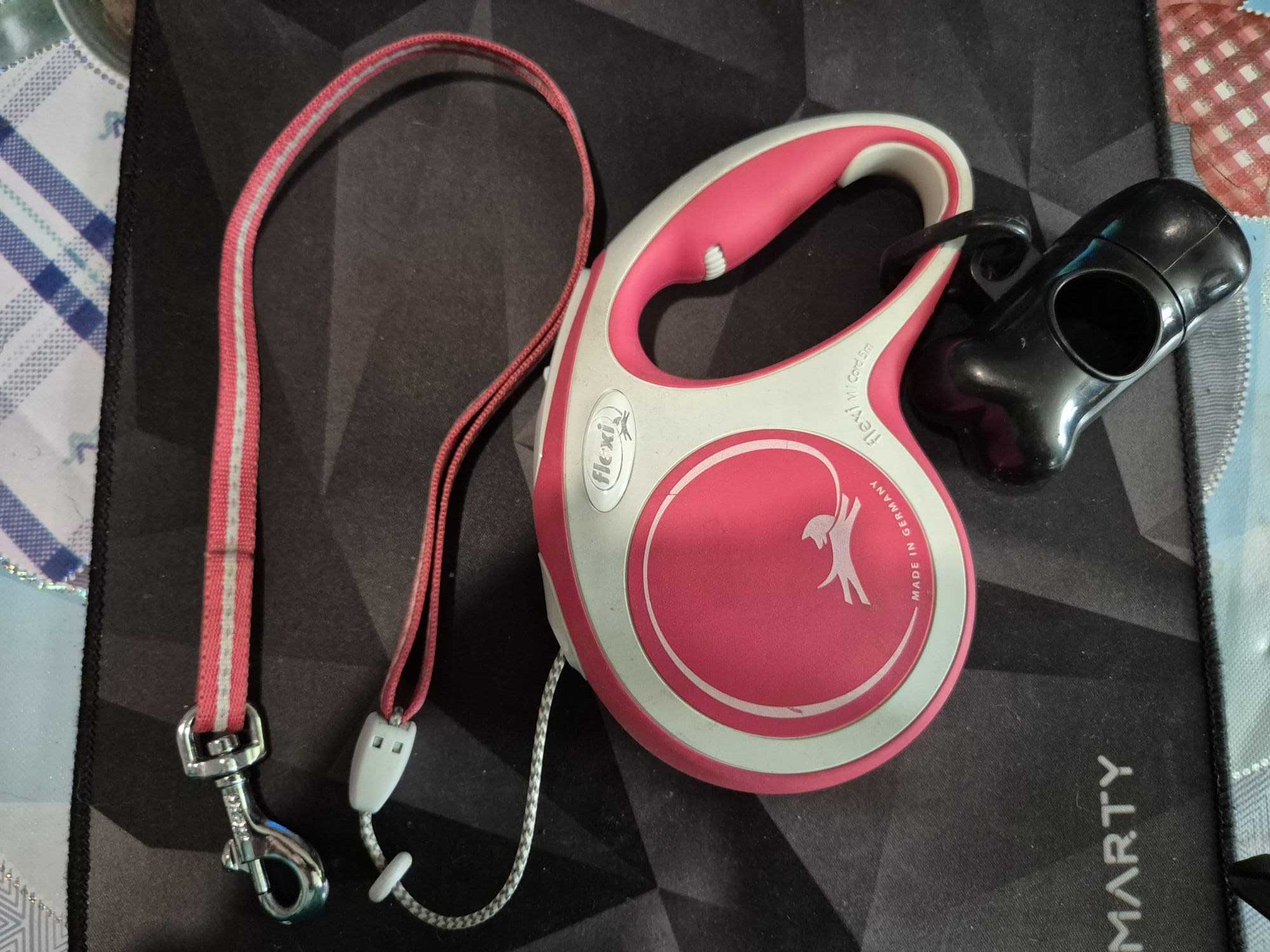 Smycz flexi new comfort M 5m linka + pojemnik na woreczki