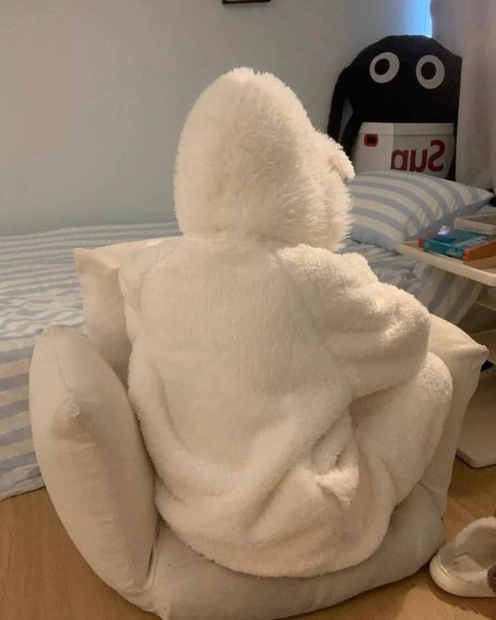 Женская пижама шерсть Тедди домашний костюм Мишка с ушками 42-46 S-L