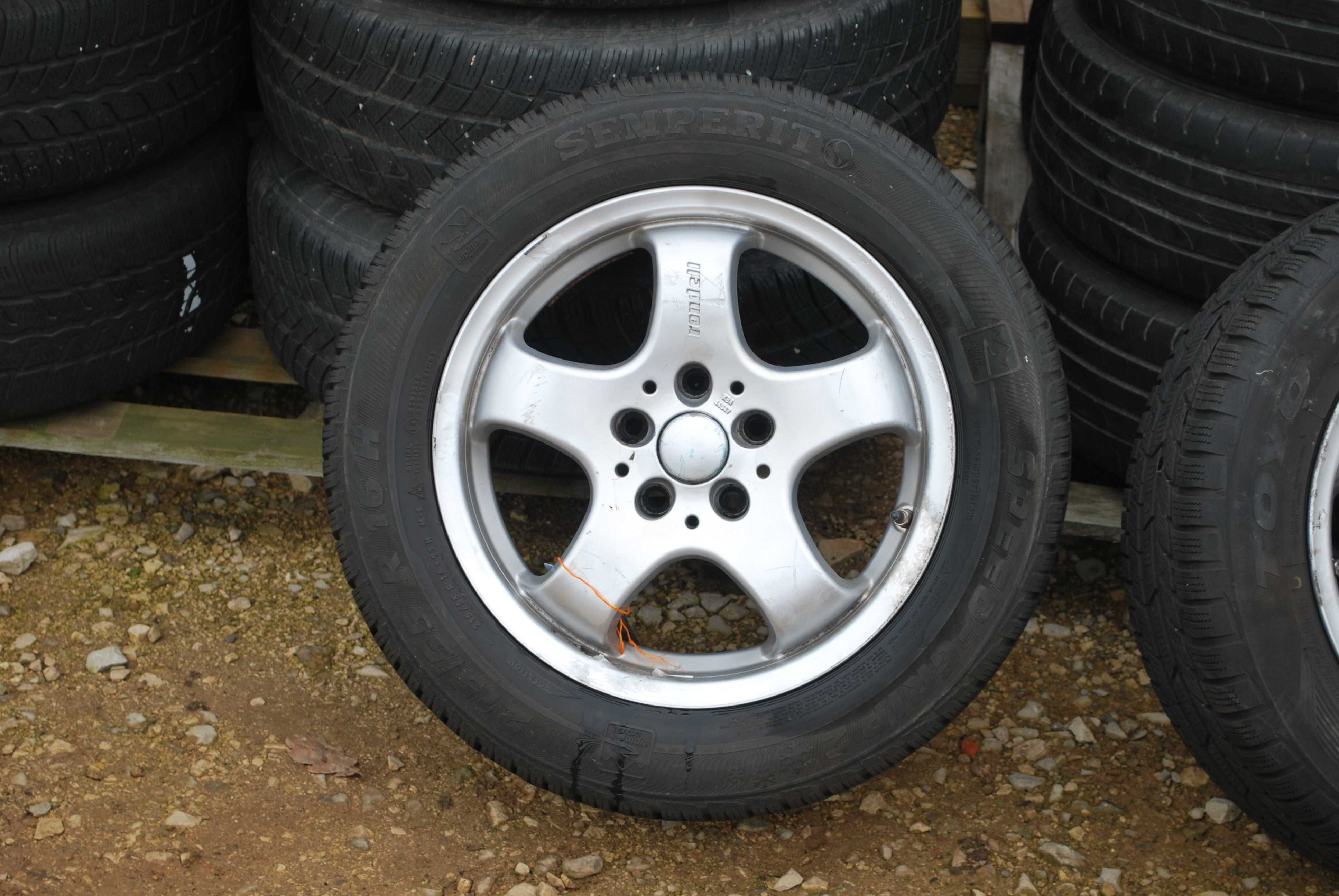 Koła 215/55 R16 5x112 Alufelgi + opony VW Skoda Audi Na zapas Cena/Szt