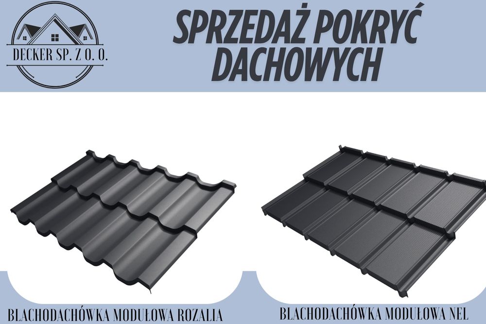 Blachy sprzedaż pokryć dachowych  Decker Sp. z o.o.