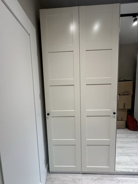 2 sztuki fronty ikea pax 229x50 cm białe bergsbo