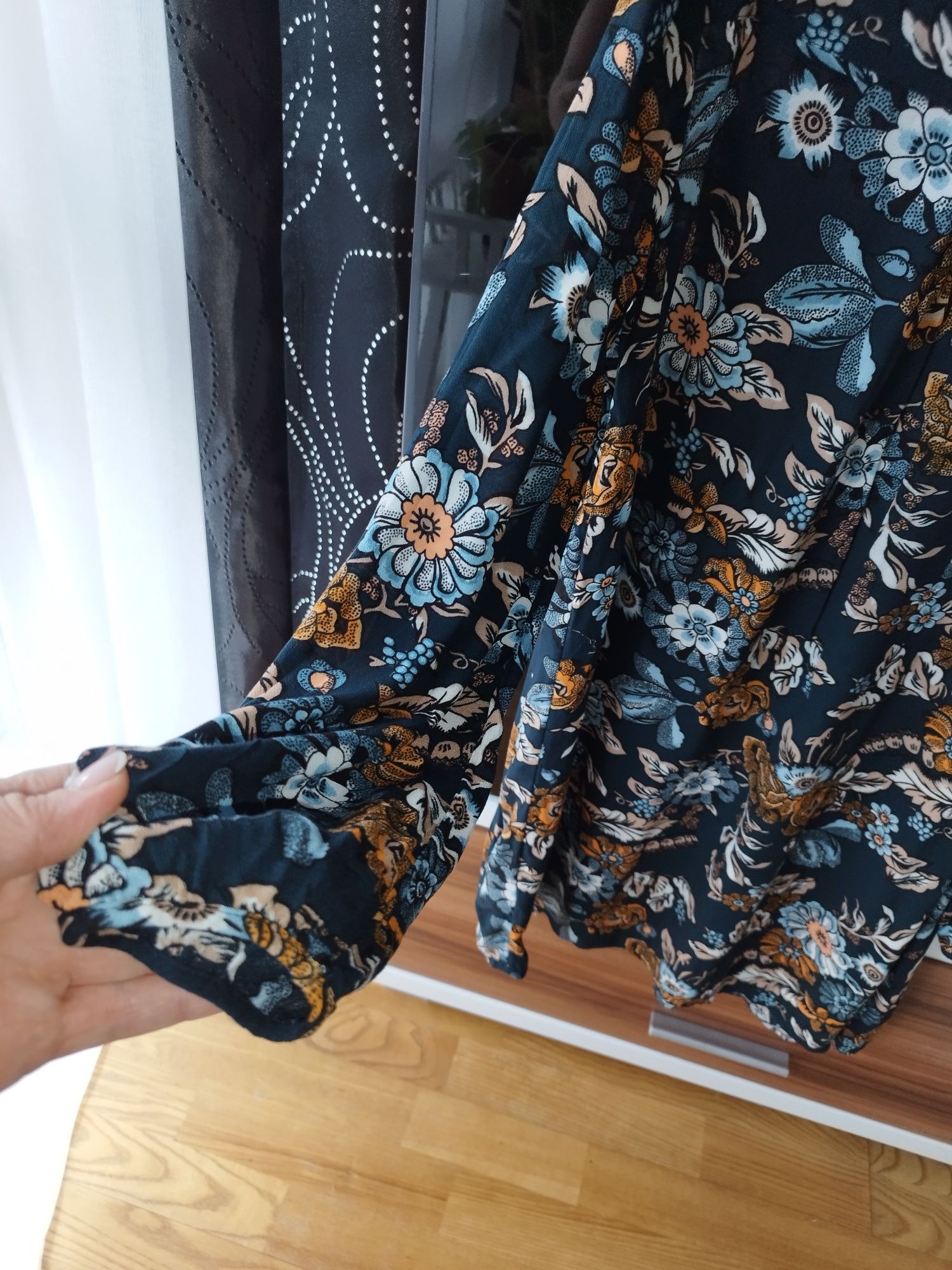 Sukienka damska 36 h&m kwiaty wiskoza