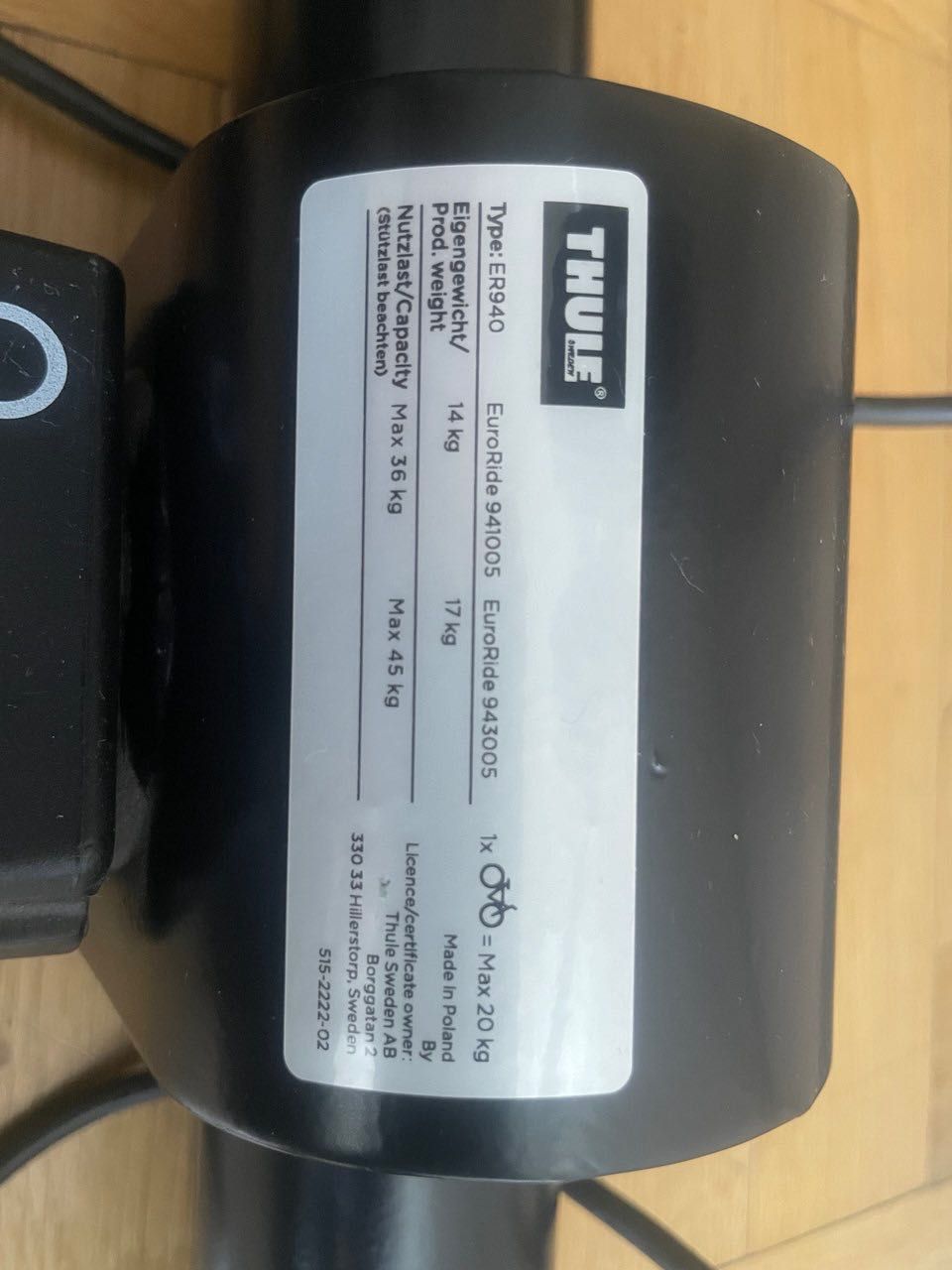 Велокріплення Thule ER940 на 3 байка