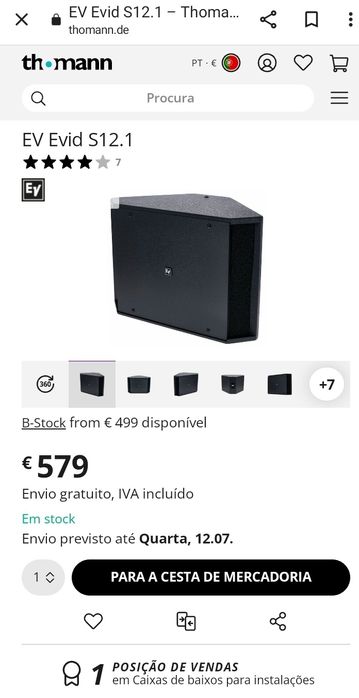 Subwofer passivo Electro voice "EVID 12.1"