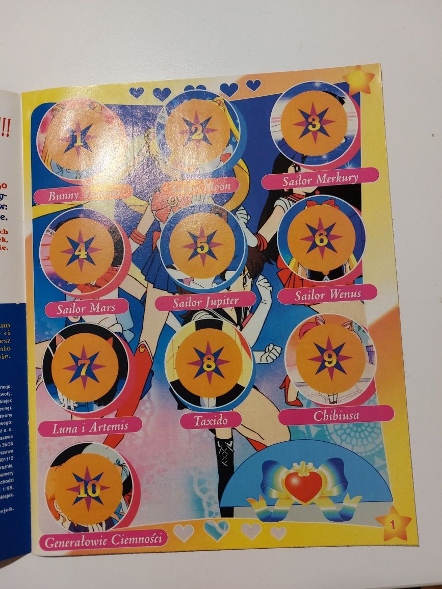 Pusty album na naklejki Sailor Moon, Czarodziejka z Księżyca.