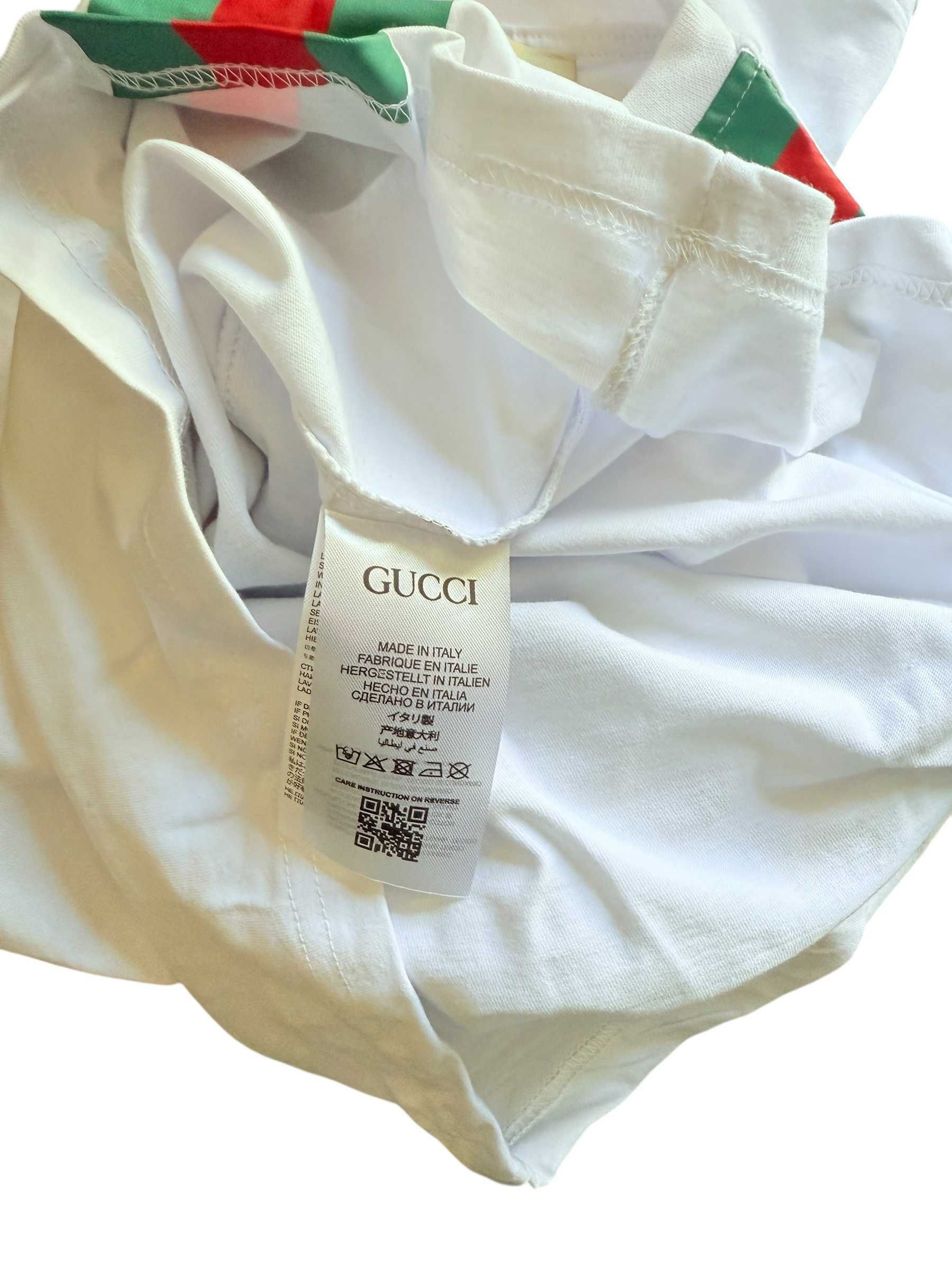 Stylowa casula  koszulka t-shirt męska gucci italy flaga unikat S