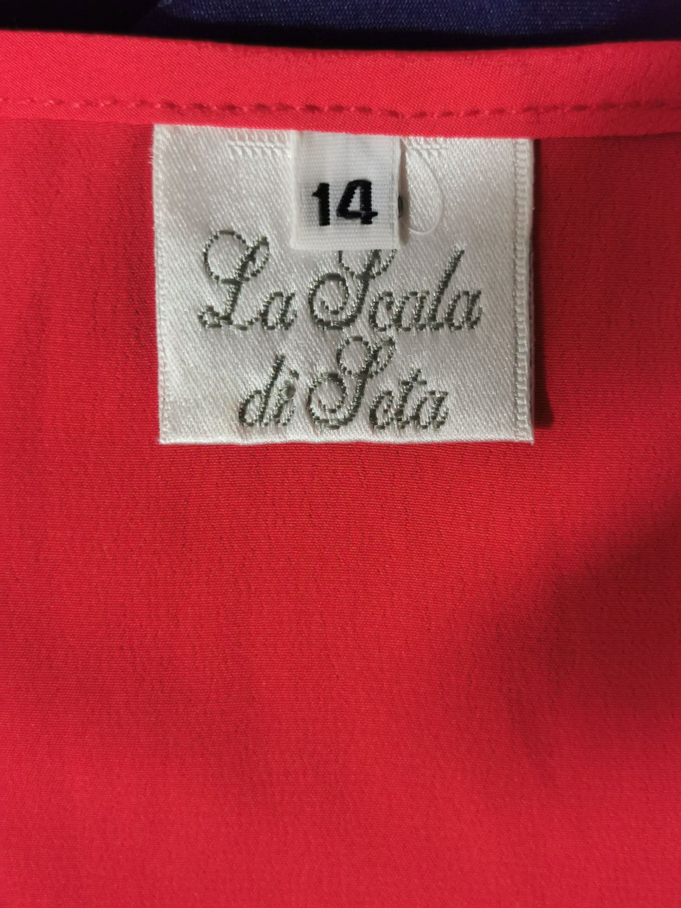 Bluzka na szerokich ramiączkach, zwiewna, la scala di seta,  14, 42