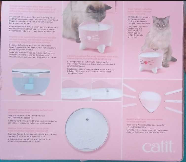Catit PIXI poidełko fontanna, różowe