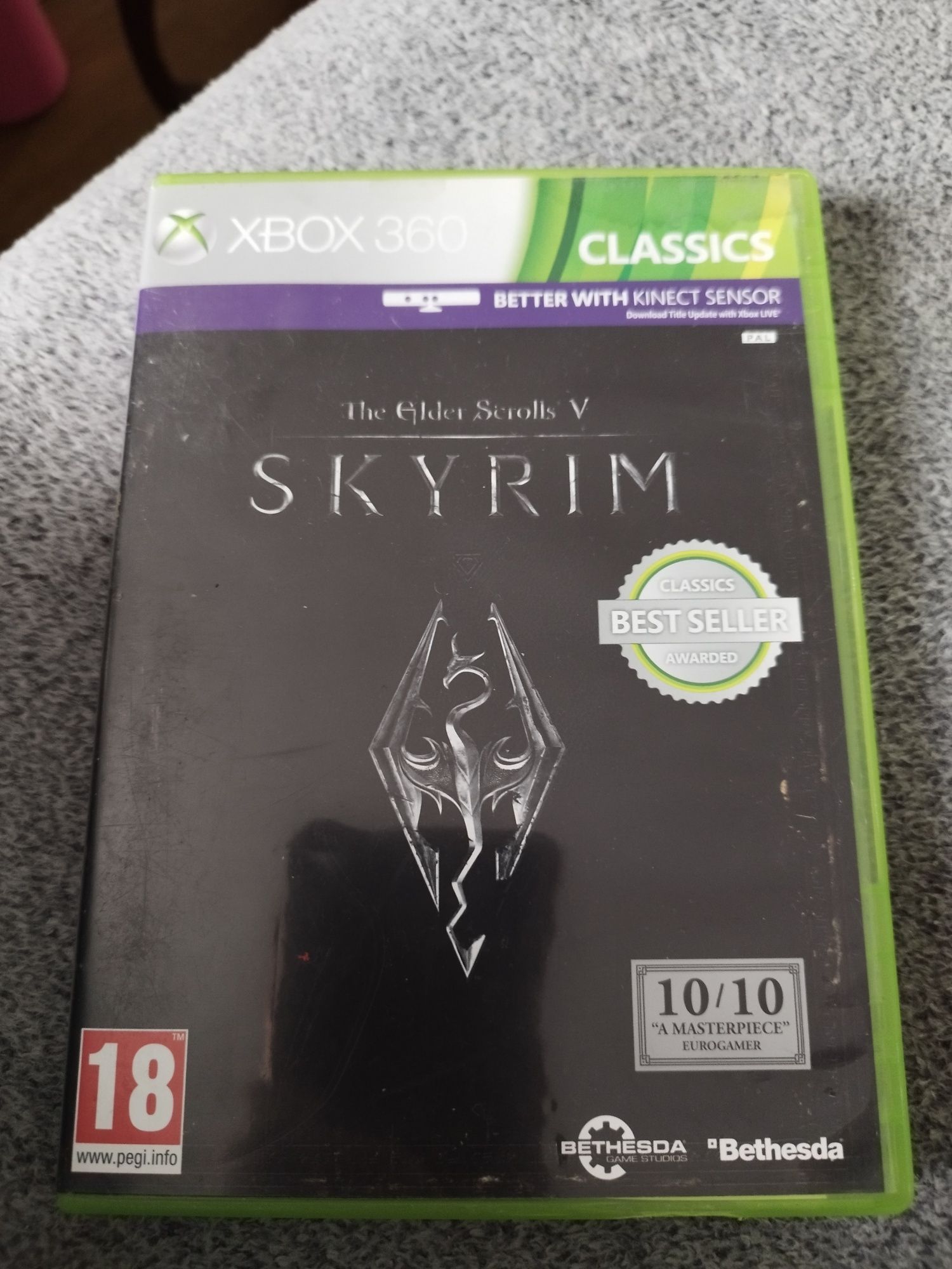 SKYRIM xbox 360 możliwość  gry kinect