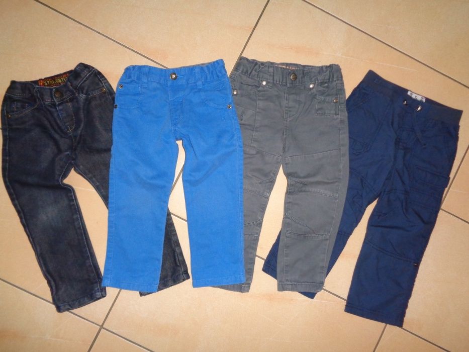 4x spodnie chłopięce zestaw TU STRAIGHT 2-3 lata / 92 cm - 98 cm