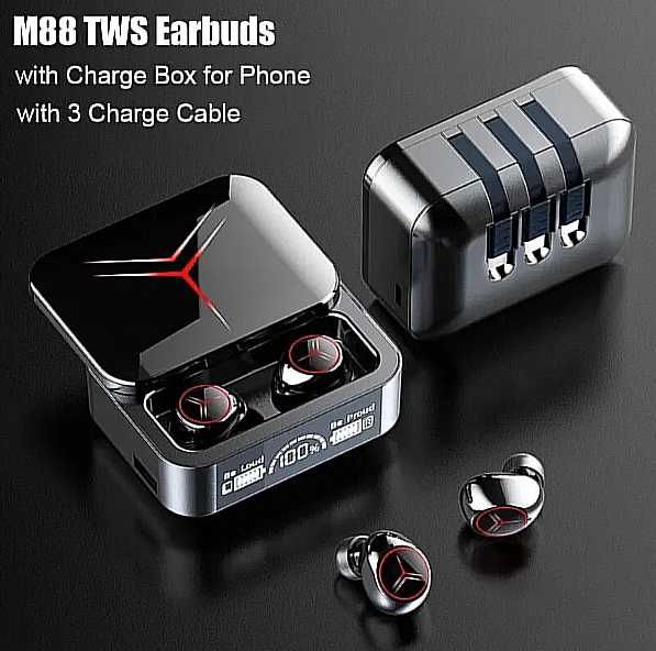 Słuchawki bezprzewodowe/M88 TWS/ Bluetooth /Mikrofon