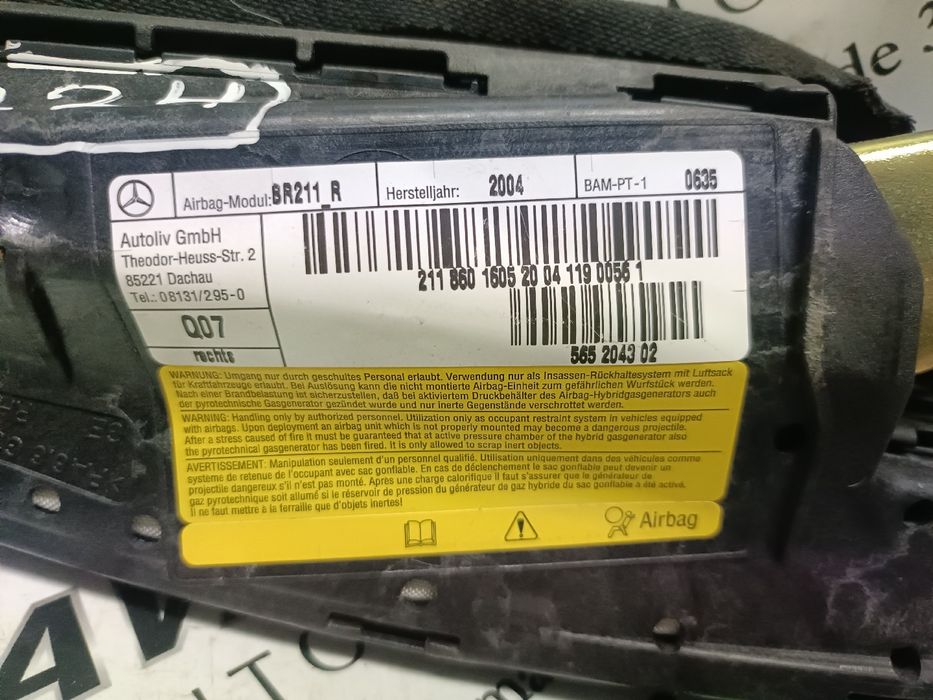Airbag banco direito MERCEDES-BENZ Classe E (W211)
