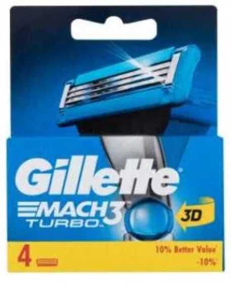 GILLETTE MACH3 TURBO 4szt wkłady do maszynek SKLEP