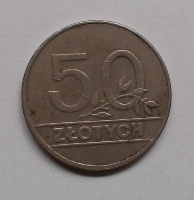 Moneta polska z okresu PRL - 50 złotych z 1990 roku